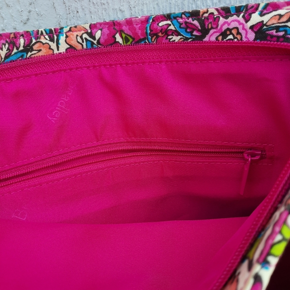 Vera Bradley Pink and Floral Medium Size Handbag - Picture 7 of 7